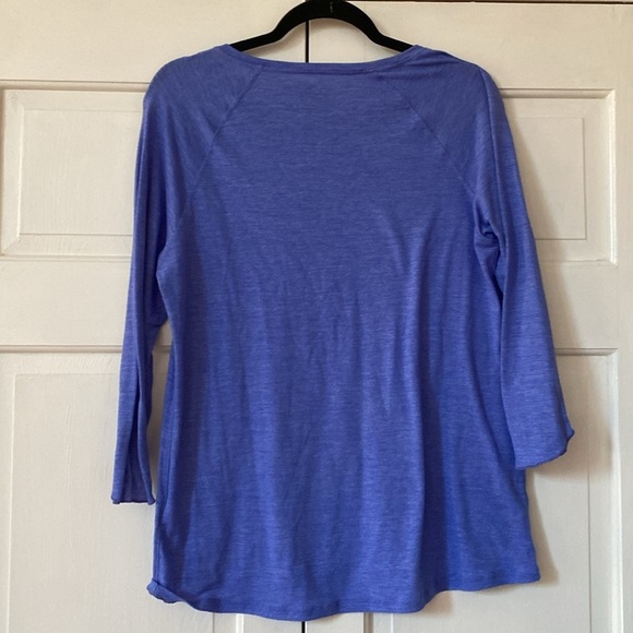 Patagonia 3/4 Sleeve Women’s Lightweight Size Large Tee Shirt Blue - Picture 7 of 9